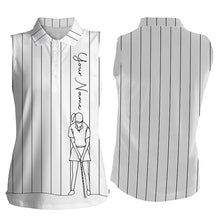 Load image into Gallery viewer, Personalized sleeveless polo shirt for women custom golf tops womens, golf gifts for girl multicolor NQS4655