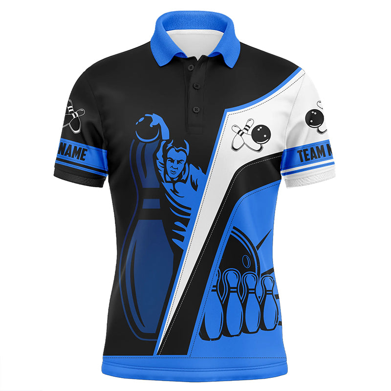 Custom bowling shirt for men – personalized team jersey front view