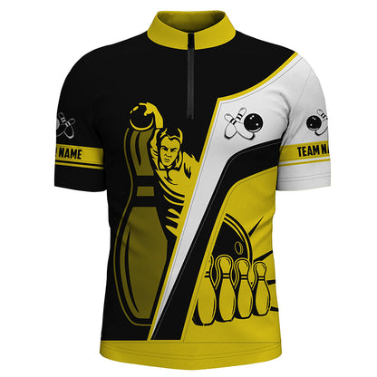 Personalized bowling shirt for men – bowling team jersey detail