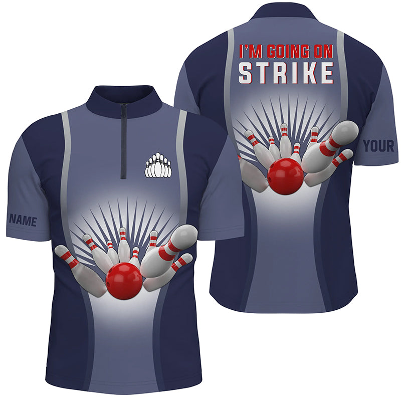 Custom bowling shirt for men – personalized team jersey front view
