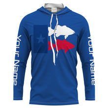 Load image into Gallery viewer, Texas Fishing Texas Flag patriotic Customize Name UV protection quick dry long sleeves fishing shirts UPF 30+ NQS2204