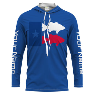 Texas Fishing Texas Flag patriotic Customize Name UV protection quick dry long sleeves fishing shirts UPF 30+ NQS2204