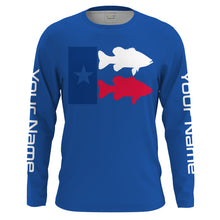 Load image into Gallery viewer, Texas Fishing Texas Flag patriotic Customize Name UV protection quick dry long sleeves fishing shirts UPF 30+ NQS2204