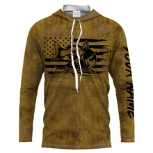 Load image into Gallery viewer, Flathead Catfish Fishing jerseys American flag patriotic, Catfish Long Sleeve Fishing Shirts NQS2208