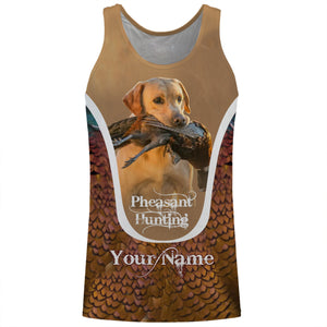 Yellow Labs Pheasant hunting dog Custom name All over print Shirts, Personalized hunting gifts FSD3997