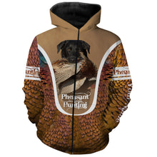 Load image into Gallery viewer, Black Labs Pheasant hunting dog Custom name All over print Shirts, Personalized hunting gifts FSD3998