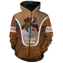 Load image into Gallery viewer, Brittany Pheasant hunting dog Custom name All over print Shirts, Personalized Hunting gifts FSD4000