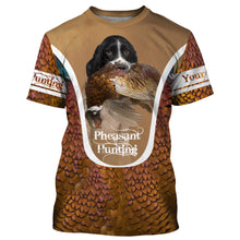 Load image into Gallery viewer, English Springer Spaniel Pheasant hunting dog Custom name All over print Shirts, Personalized gifts FSD4001