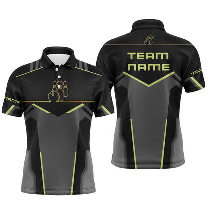 Custom bowling shirt for men – personalized team jersey front view