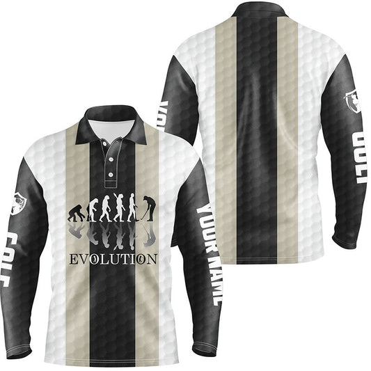Mens golf polos shirts custom golf ball pattern Evolution polo shirt for mens, golfing gifts NQS6886