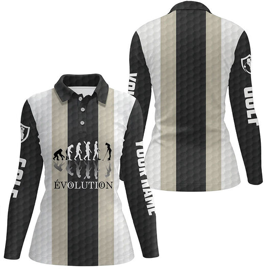 Women golf polos shirts custom golf ball pattern Evolution polo shirt for womens, golfing gifts NQS6886