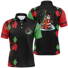 Load image into Gallery viewer, Christmas Mens golf polo shirt custom Christmas Santa Claus golf shirt for men, team golf jerseys NQS6665