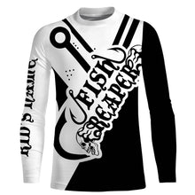 Load image into Gallery viewer, Fish Reaper Custom Name 3D All over printed Fishing Shirts black and white fishing shirts NQS2527
