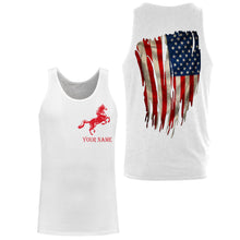 Load image into Gallery viewer, American flag patriotic horse riding Custom Name 3D All Over Printed Shirts Personalized horse shirt NQS3099