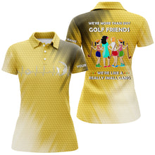 Load image into Gallery viewer, Custom funny women golf polo shirts multi-color we&#39;re more than just golf friends we&#39;re small gang NQS3661