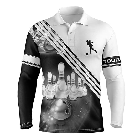 personalized bowling shirt for men – custom name design side view