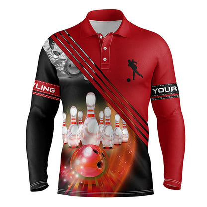 personalized bowling shirt for men – custom name design side view