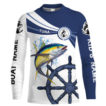 Load image into Gallery viewer, Tuna fishing All Over Printed Shirts Customize Name and boat name Long Sleeve Fishing Shirts NQS1731