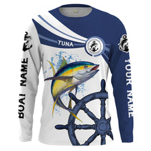 Load image into Gallery viewer, Tuna fishing All Over Printed Shirts Customize Name and boat name Long Sleeve Fishing Shirts NQS1731