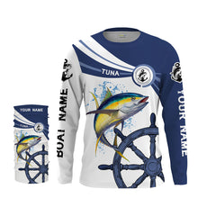 Load image into Gallery viewer, Tuna fishing All Over Printed Shirts Customize Name and boat name Long Sleeve Fishing Shirts NQS1731