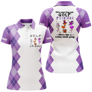 Halloween Flamingo golf shirt custom we're more than just golf friends we're like a really small gang NQS3840