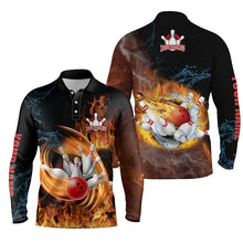 Load image into Gallery viewer, personalized bowling shirt for men – custom name design side view