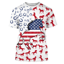 Load image into Gallery viewer, Horse American flag patriotic 3D All Over Printed horse shirts, animal shirts, gift for horse lovers NQS2905