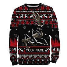 Load image into Gallery viewer, Funny Ugly Sweater pattern Deer shed Hunting Custom All over print Shirts, Christmas shirt for hunter NQS4466