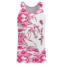 Load image into Gallery viewer, Love Horse tattoo pink camo Customize Name 3D All Over Printed Shirts Personalized gift for horse lovers NQS2434