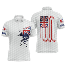 Load image into Gallery viewer, Mens golf polo shirts New Zealand flag patriot custom name vintage flag golf clubs golf outfit men NQS4469