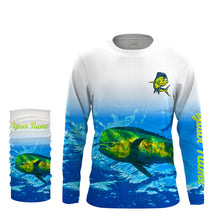 Load image into Gallery viewer, Mahi mahi saltwater fishing blue ocean deep sea UV protection customize long sleeves fishing apparel NQS2160