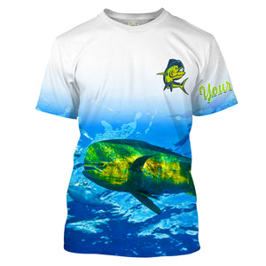 Mahi mahi saltwater fishing blue ocean deep sea UV protection customize long sleeves fishing apparel NQS2160