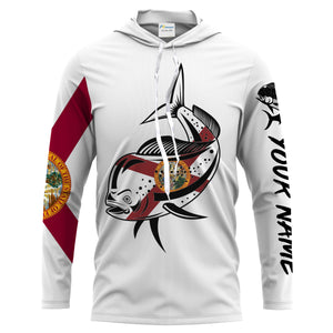 Mahi mahi Fishing Florida Flag patriotic Customize long sleeves fishing shirts NQS2247