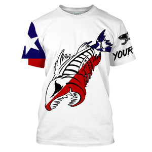 Fish reaper Fishing Texas Flag patriotic Customize Name long sleeves fishing shirts NQS2241