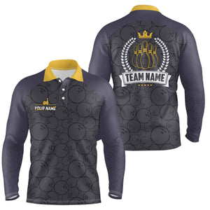 Bowling Polo Shirts for men Custom bowling camo team League jerseys, retro bowling shirts NQS6756