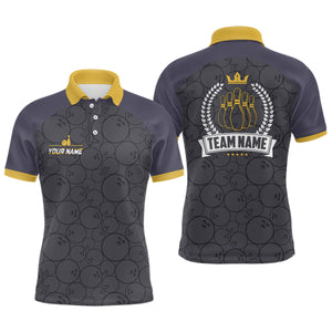 Bowling Polo Shirts for men Custom bowling camo team League jerseys, retro bowling shirts NQS6756