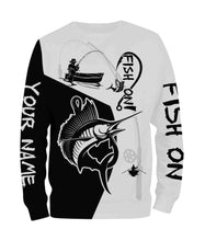 Load image into Gallery viewer, Sailfish Fish On Custome Name 3D All Over Printed Shirts For Adult And Kid Personalized Fishing gift NQS362