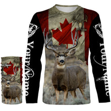 Load image into Gallery viewer, Mule Deer Canada flag 3D all over print Shirts, Personalized hunting gifts for Men, Women and Kid FSD3177