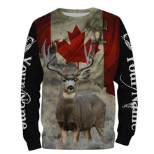 Load image into Gallery viewer, Mule Deer Canada flag 3D all over print Shirts, Personalized hunting gifts for Men, Women and Kid FSD3177