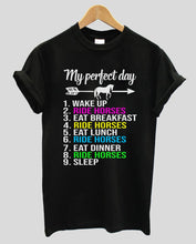 Load image into Gallery viewer, Horse Lover Shirt Horseback Riding Horse Shirt My perfect day - Love Horse shirt for Men, Women - FSD843