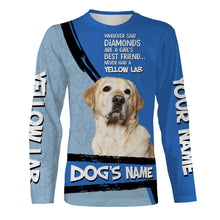 Load image into Gallery viewer, Yellow Labs Custom Name 3D All over printed Shirt, Cute Labrador Retriever Dog Funny Dog Saying shirt, Personalized Gift FSD3087