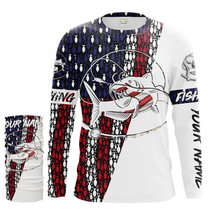 Catfish Fishing 4th of July American flag Shirt Patriotic gifts for Fisherman - Fishing Gift for Dad Christmas, Birthday FSD2145