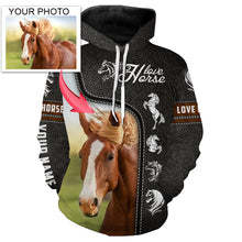 Load image into Gallery viewer, Love Horse Customized name and photo 3D All over print Shirts - FSD137