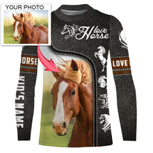 Load image into Gallery viewer, Love Horse Customized name and photo 3D All over print Shirts - FSD137