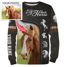 Load image into Gallery viewer, Love Horse Customized name and photo 3D All over print Shirts - FSD137