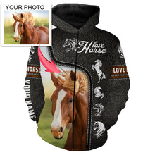 Load image into Gallery viewer, Love Horse Customized name and photo 3D All over print Shirts - FSD137