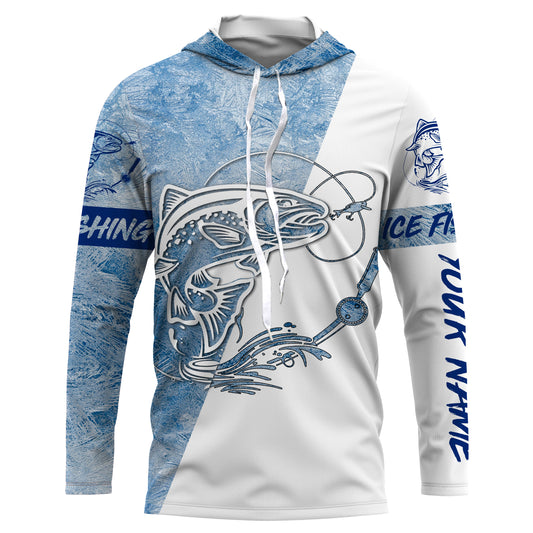Trout Ice Fishing Winter Fishing Performance Long Sleeve Shirts, Ice Fishing Clothing FSD2916