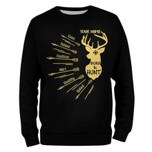 Load image into Gallery viewer, Personalized Born to Hunt with Hunter&#39;s Qualities Shirt, Perfect Custom Shirt for Deer Hunter, Hunting Gifts FSD4201