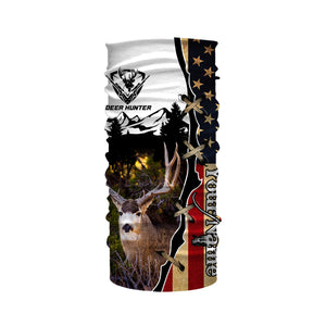 Mule Deer hunting American flag custom name 3D all over print Shirts, Personalized gifts FSD3161