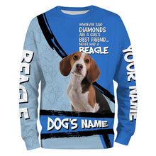 Load image into Gallery viewer, Beagle Dog Custom Name 3D All over printed Shirt, Cute Beagle Funny Dog Saying shirt, dog gift FSD3473